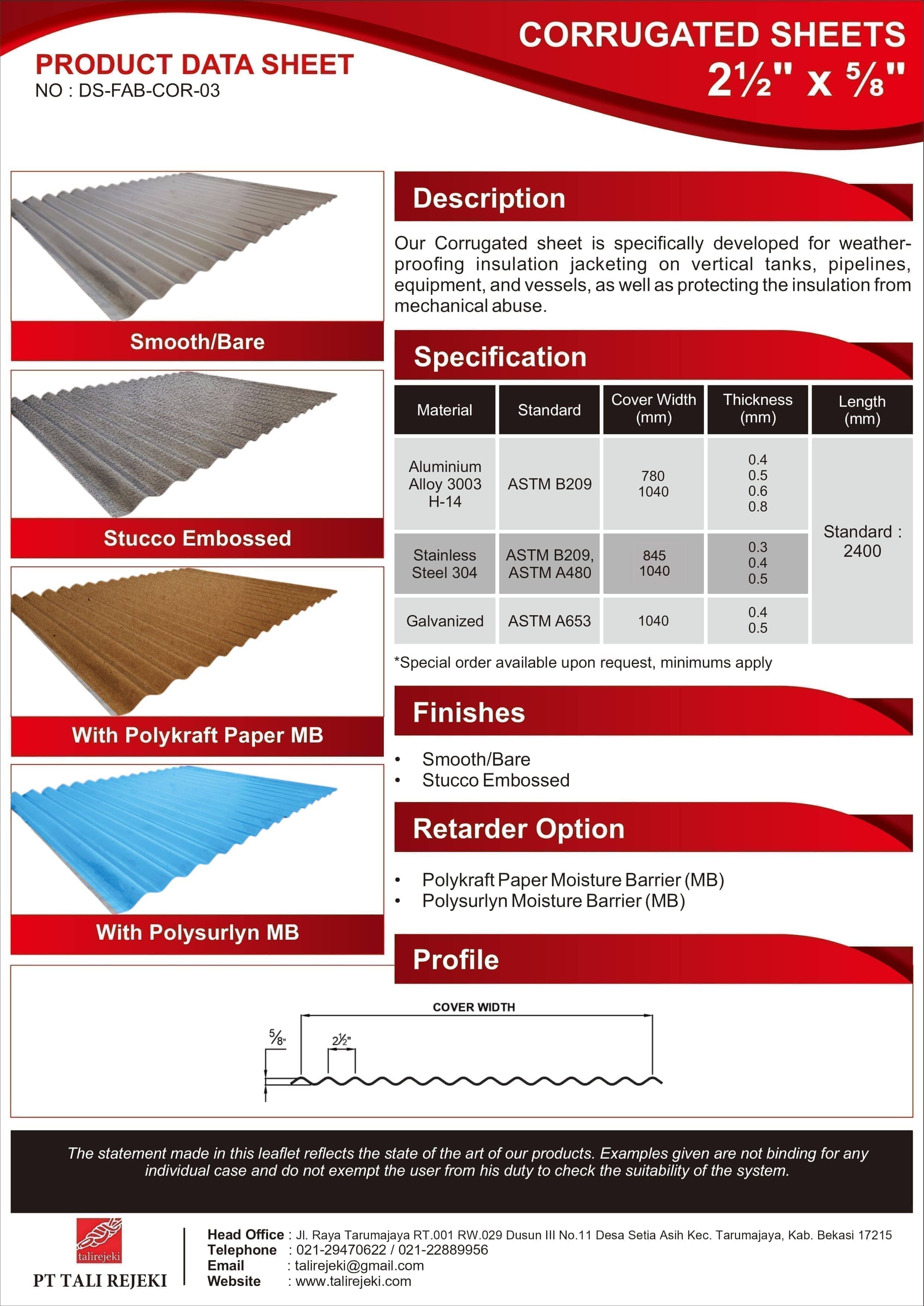 Aluminium Corrugated Sheet