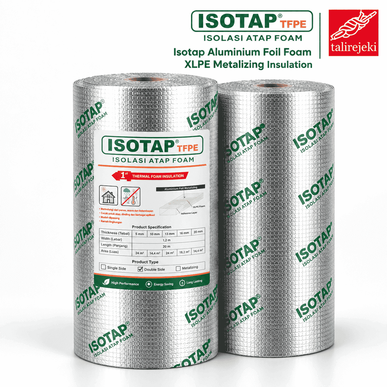Isotap Aluminium Foil Foam XLPE Metalizing Insulation