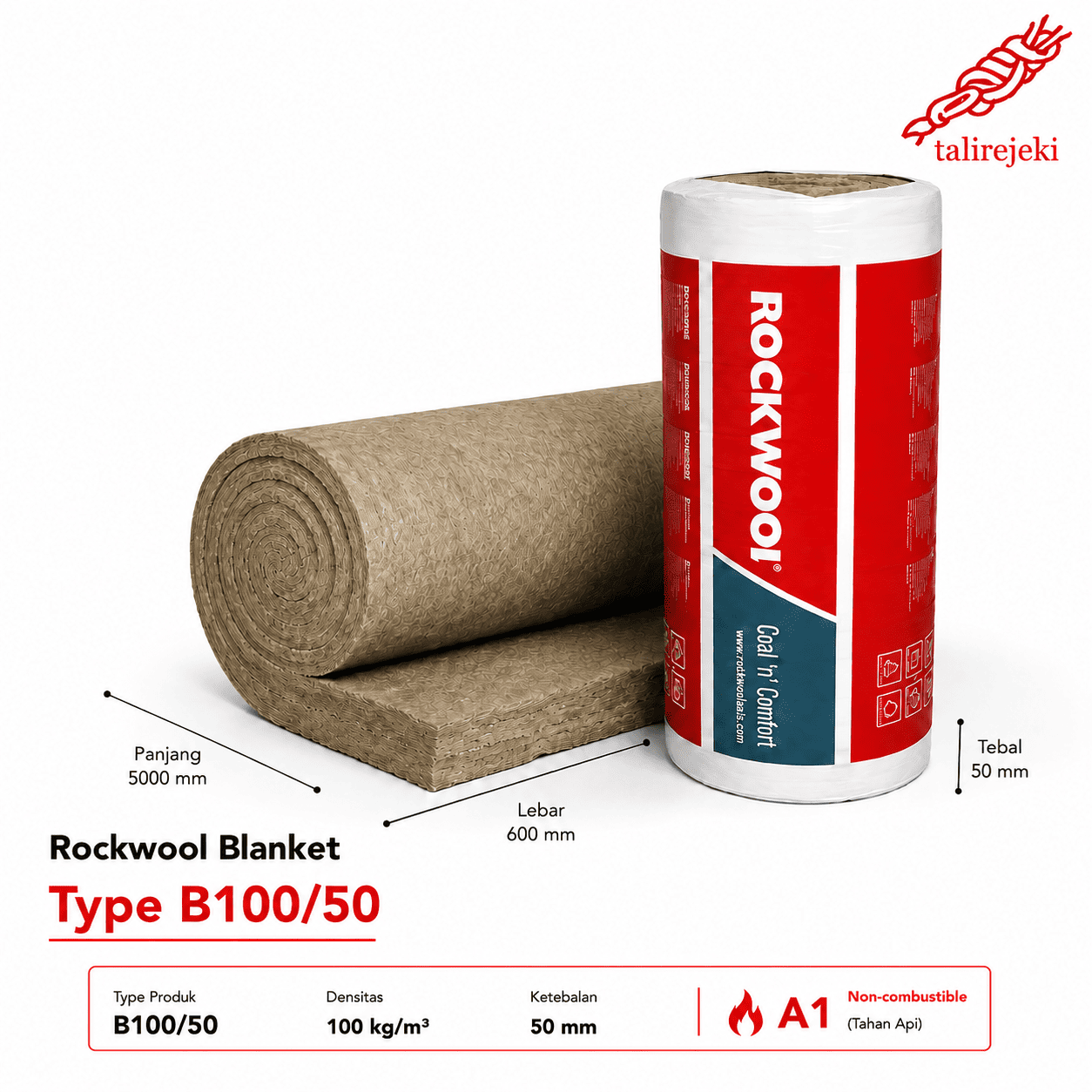 Rockwool Blanket Type B100/50